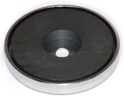 CMS Magnetics - (3 Ct, 2.65" Dia) Powerful Cup Magnet, Ceramic Round Base with Mounting Hole, 80 lb Holding Power in Saudi Arabia