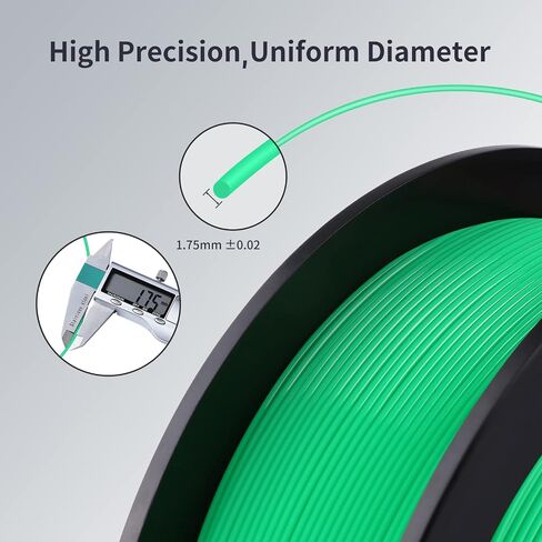 ANYCUBIC خيوط طابعة ثلاثية الأبعاد PLA 1.75 مم، خيوط طابعة FDM 1 كجم بكرة (2.2 رطل)، دقة الأبعاد +/- 0.02 مم (1 كجم، أسود) in Kuwait