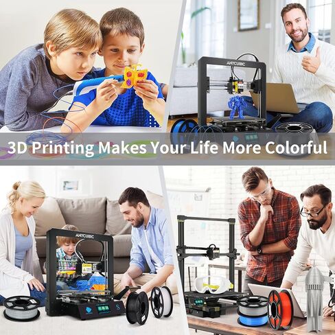 ANYCUBIC خيوط طابعة ثلاثية الأبعاد PLA 1.75 مم، خيوط طابعة FDM 1 كجم بكرة (2.2 رطل)، دقة الأبعاد +/- 0.02 مم (1 كجم، أسود) in Kuwait
