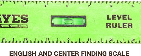 Mayes 10744 قاعدة مستوى البوليسترين، أداة تسوية 48 بوصة، حافة مستقيمة، قياسات سهلة القراءة للمركز، مع قوارير راسيا ومستوى، أخضر in Kuwait