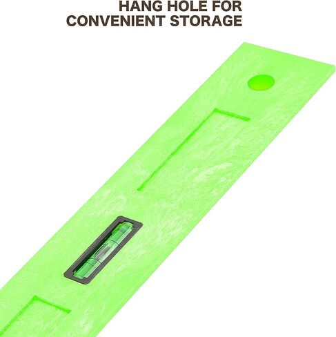 Mayes 10744 قاعدة مستوى البوليسترين، أداة تسوية 48 بوصة، حافة مستقيمة، قياسات سهلة القراءة للمركز، مع قوارير راسيا ومستوى، أخضر in Kuwait