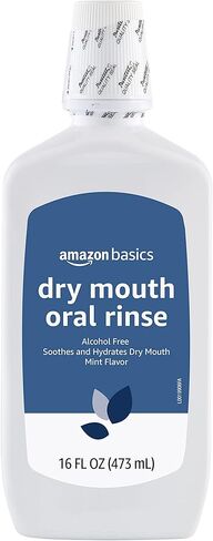 Amazon Basics Dry Mouth Oral Rinse, Alcohol Free, Mint, 16 Fluid Ounces, 1-Pack (Previously Solimo) in Kuwait