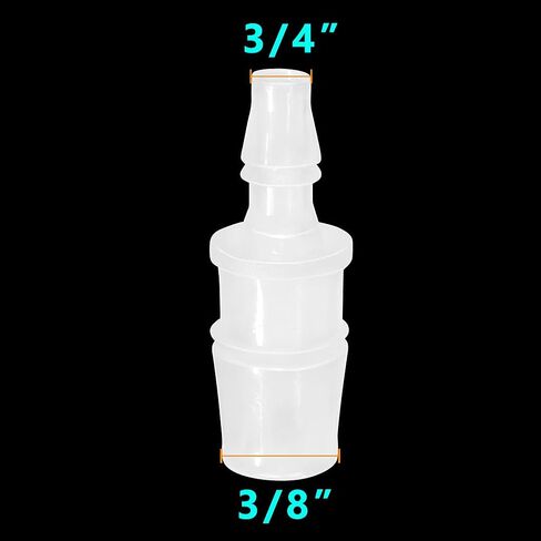 Feelers Plastic Hose Barb Reducer Fitting, 1" to 3/4" Barb Hose ID, Reducing Barbed Connectors Mender Splicer Union for Air Water Fuel (Pack of 5) in Kuwait