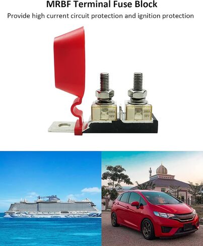 MRBF Terminal Fuse Block with Fuse, Single Stud 5/16" (M8) Compact Marine Rated Battery Fuse, 200A 58V DC Maximum in Kuwait