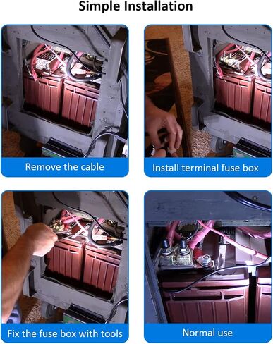 MRBF Terminal Fuse Block with Fuse, Single Stud 5/16" (M8) Compact Marine Rated Battery Fuse, 200A 58V DC Maximum in Kuwait