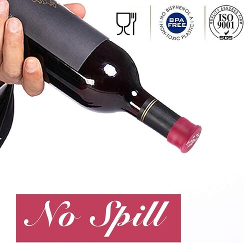 سدادات زجاجات النبيذ المرحة من Farielyn-X 10 وصندوق هدايا، قبعات قابلة لإعادة الاستخدام لطيفة من السيليكون مع قول مضحك لمشروبات النبيذ وزجاجات البيرة (خمسة ألوان) in Kuwait