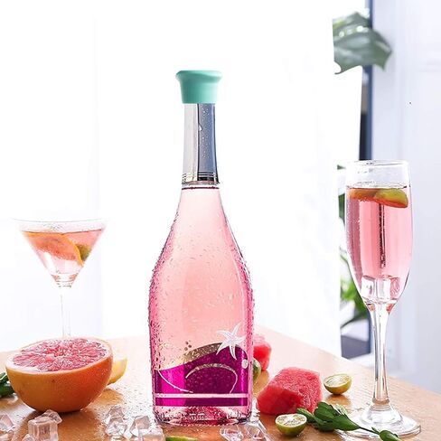 سدادات زجاجات النبيذ المرحة من Farielyn-X 10 وصندوق هدايا، قبعات قابلة لإعادة الاستخدام لطيفة من السيليكون مع قول مضحك لمشروبات النبيذ وزجاجات البيرة (خمسة ألوان) in Kuwait