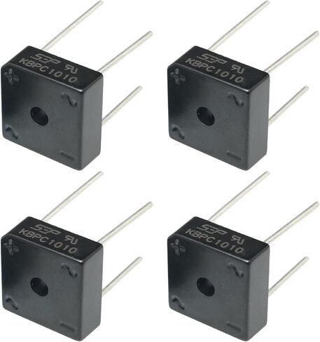 KBPC1010 جسر الصمام الثنائي FMHXG 6PCS 4-Pin مرحلة واحدة موجة كاملة 10 أمبير 1000 فولت الثنائيات السيليكون الإلكترونية، KBPC1010 10A 1000V مقوم الجسر الثنائي in Kuwait