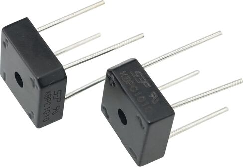 KBPC1010 جسر الصمام الثنائي FMHXG 6PCS 4-Pin مرحلة واحدة موجة كاملة 10 أمبير 1000 فولت الثنائيات السيليكون الإلكترونية، KBPC1010 10A 1000V مقوم الجسر الثنائي in Kuwait