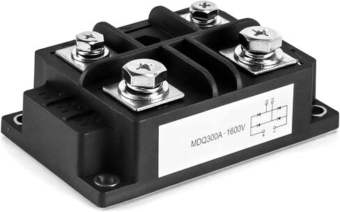 مقوم الجسر QWORK، MDQ-300A 1600V مقوم الجسر أحادي الطور عالي الطاقة، 4 أطراف وحدة صمام ثنائي كامل الموجة وحدة تصحيح هيكل اللحام سعة تدفق كبيرة DC مرحلة واحدة in Kuwait