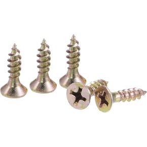 uxcell M4 x 40mm Wood Screws Phillips Flat Head Carbon Steel Color Zinc Plated Self Tapping Screws 200pcs