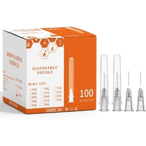 أدوات مختبر Luer Lock 27 جرام 1/2 بوصة 13 مم، 100 حزمة ملفوفة بشكل فردي (27 جرامًا) in Kuwait