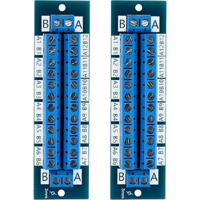 yddmyo (2pcs) for 2 x 12 Position Terminal Block Distribution Module Breakout Board for AC DC 15 Amp Blue in Saudi Arabia