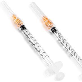 1ml Disposable Luer Lock Syringes with 25G 1 Inch Needle Individual Package - Pack of 20 in Saudi Arabia