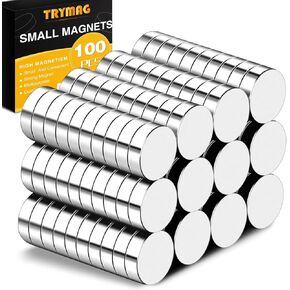 TRYMAG Small Strong Magnets, 120 Pcs 15x2mm Neodymium Rare Earth Magnets for Crafts, Heavy Duty Round Refrigerator Magnets, Disc Magnets for Whiteboard, Locker, Fridge, DIY, Crafts, Dry Erase Board