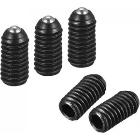 uxcell Ball Point Set Screws, 5pcs M4 x 16mm High Carbon Steel Metric Spring Hex Socket Grub Screw
