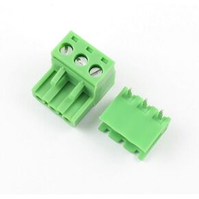DBParts 10 Sets 3-Pin (3 Pole) 5.08mm Pitch Right Angle Screw Terminal Block Connector PCB Mount DIY in Kuwait