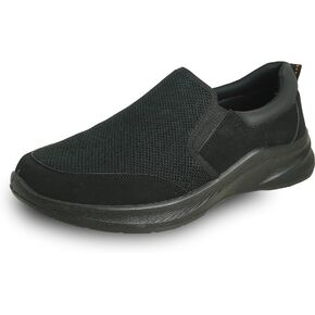 VANGELO Professional Slip Resistant Men Work Sneaker Shoe for Food Service Health Care Nurse Nick and Jimmy Black