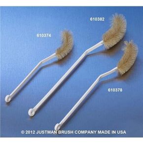 Justman Brush 610374 Flask Brush for 250mL Volumetric Flask, White Bristle, 1.375" Diameter, 3.5" Brush Length in Kuwait