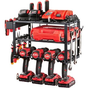 TreeLen Power Tool Organizer, Drill Holder Wall Mount,Heavy Duty Tool Shelf & Storage Rack, Great as Tool Box Organizers and Storage
