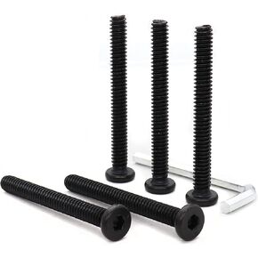 cSeao 12pcs Black 1/4-20 x 2-1/4" Socket Cap Screws Allen Head Bolts with One Hex Key in Kuwait
