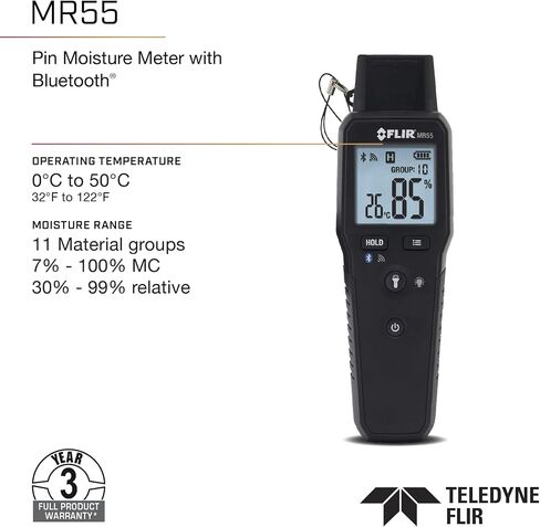 FLIR MR55 - مقياس رطوبة مزود بتقنية Bluetooth لمشاركة البيانات بشكل فوري عبر تطبيق FLIR Tools® Mobile. in Kuwait