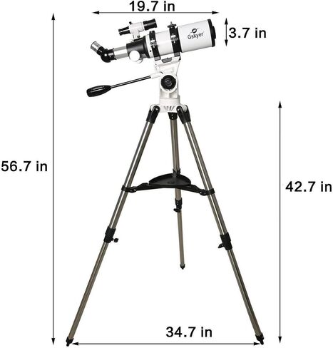 Gskyer Telescope, Telescopes for Adults, 80mm AZ Space Astronomical Refractor Telescope Kids, Adults Astronomy, German Technology Scope in Saudi Arabia