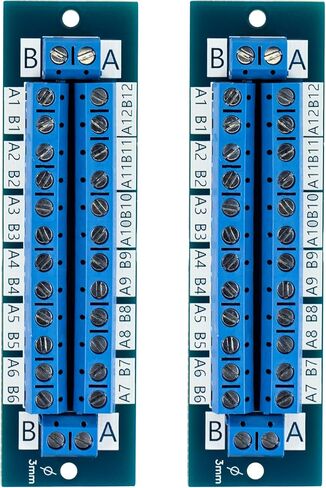 yddmyo (2pcs) for 2 x 12 Position Terminal Block Distribution Module Breakout Board for AC DC 15 Amp Blue in Saudi Arabia