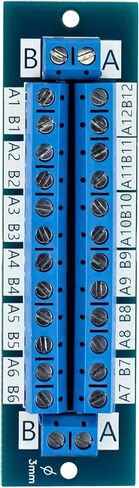 yddmyo (2pcs) for 2 x 12 Position Terminal Block Distribution Module Breakout Board for AC DC 15 Amp Blue in Saudi Arabia
