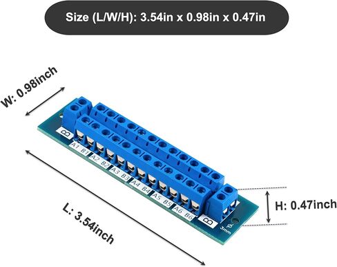 yddmyo (2pcs) for 2 x 12 Position Terminal Block Distribution Module Breakout Board for AC DC 15 Amp Blue in Saudi Arabia