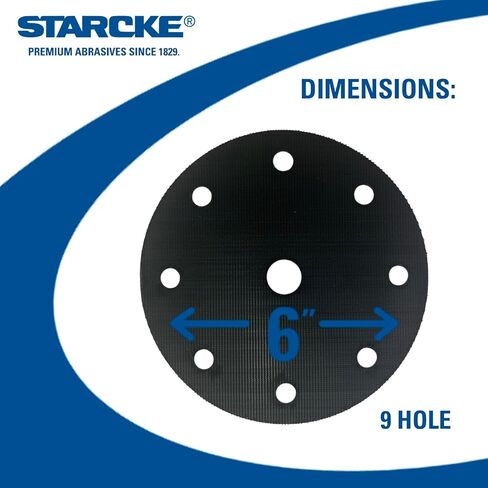 6 Inch PSA to Hook & Loop Conversion Pads 3-Pack No Hole | Pressure Sensitive Adhesive, Replacement Backing Pad, Peel and Stick, Compatible with Hook & Loop Sandpaper in Saudi Arabia