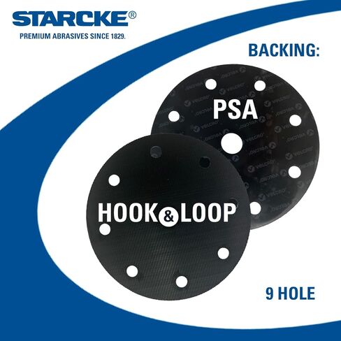 6 Inch PSA to Hook & Loop Conversion Pads 3-Pack No Hole | Pressure Sensitive Adhesive, Replacement Backing Pad, Peel and Stick, Compatible with Hook & Loop Sandpaper in Saudi Arabia