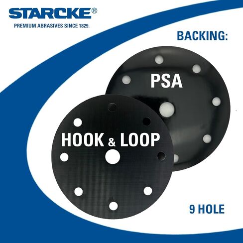 6 Inch PSA to Hook & Loop Conversion Pads 3-Pack No Hole | Pressure Sensitive Adhesive, Replacement Backing Pad, Peel and Stick, Compatible with Hook & Loop Sandpaper in Saudi Arabia
