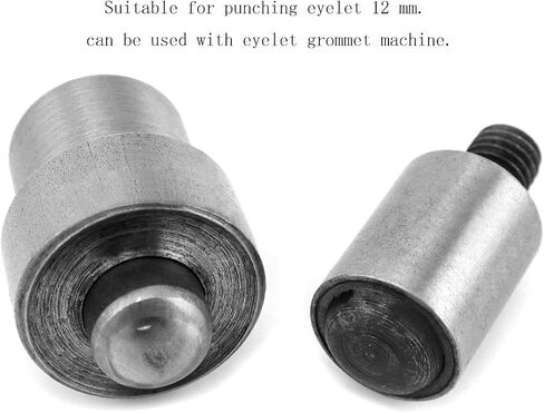 QWORK 3/8" Metal Grommet Die Mold, Heavy Duty Top Die and Bottom Die Set Eyelet Buckle Mold for Hand Press Grommet Machine in Saudi Arabia