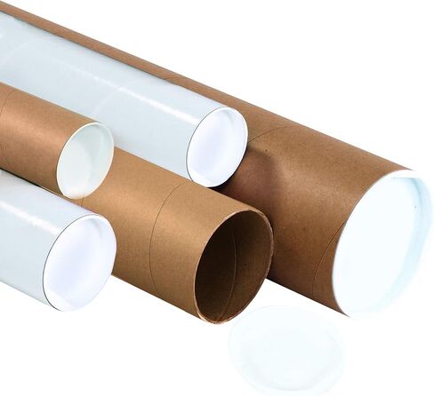 Aviditi Plastic End Caps for Mailing Tubes, 1-1/2 Inch Diameter, White (100 Pack) in Saudi Arabia