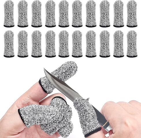 WLLHYF 20PCS Cut Fingertip Protector Reusable Gloves Life Extender Thumb Finger Conservation for Handicrafts Fingertip Work Kitchen Chopping Sculpture Anti-Slip Against Cutting Hand Protective in Saudi Arabia