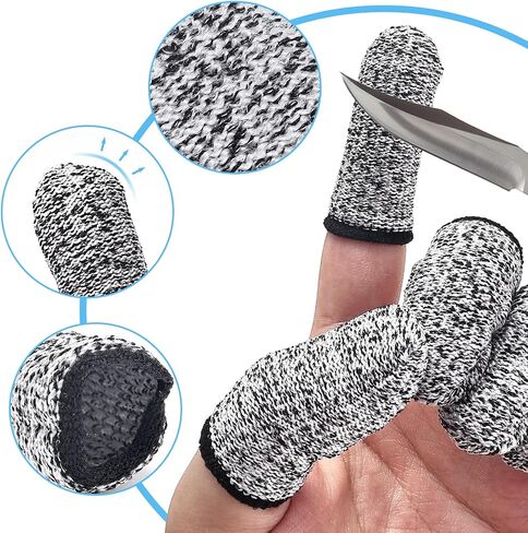 WLLHYF 20PCS Cut Fingertip Protector Reusable Gloves Life Extender Thumb Finger Conservation for Handicrafts Fingertip Work Kitchen Chopping Sculpture Anti-Slip Against Cutting Hand Protective in Saudi Arabia