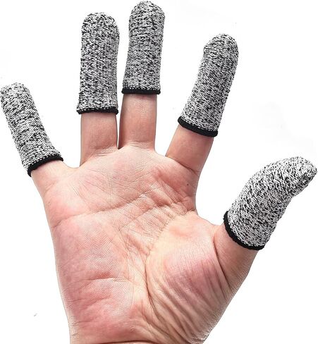WLLHYF 20PCS Cut Fingertip Protector Reusable Gloves Life Extender Thumb Finger Conservation for Handicrafts Fingertip Work Kitchen Chopping Sculpture Anti-Slip Against Cutting Hand Protective in Saudi Arabia
