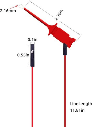 Goupchn SMD IC اختبار هوك كليب 12 قطعة مع أسلاك توصيل معززة من السيليكون موصلات اختبار عدة للاختبار الكهربائي 6 ألوان in Saudi Arabia