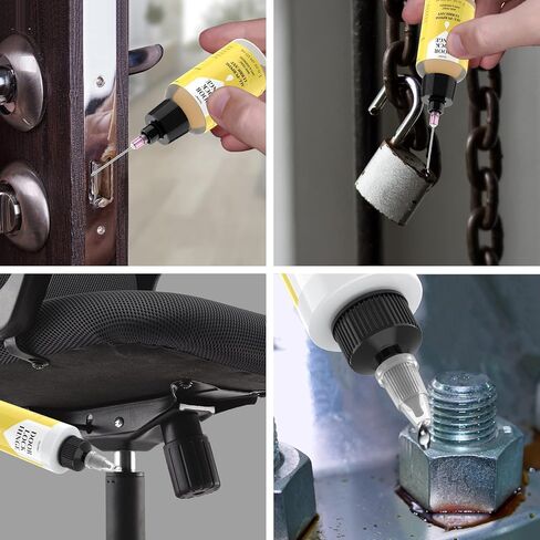 مجموعة زيوت تشحيم لمفصلات الباب | مجموعة ابرة 4 اونصة + 1 اونصة، زيت تشحيم مفصل الباب المطور، زيت تشحيم طويل الامد للابواب والمفصلات والقفل والادوات والدراجات من كيو سي شيب in Kuwait