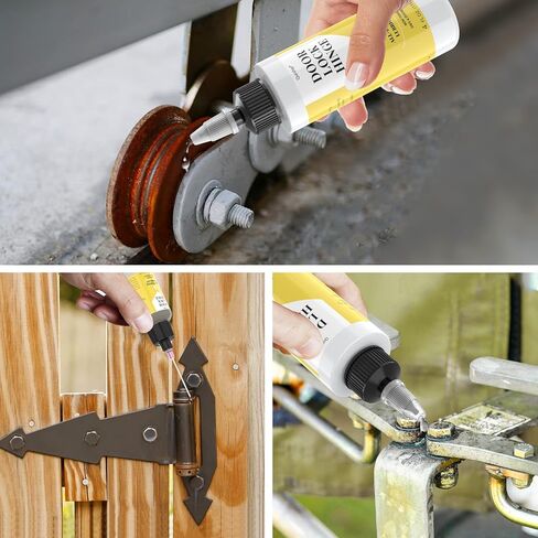 مجموعة زيوت تشحيم لمفصلات الباب | مجموعة ابرة 4 اونصة + 1 اونصة، زيت تشحيم مفصل الباب المطور، زيت تشحيم طويل الامد للابواب والمفصلات والقفل والادوات والدراجات من كيو سي شيب in Kuwait