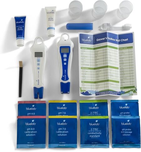 Bluelab PENGTB Grower's Toolbox with pH Pen, Conductivity Tester and Probe Care Kit, Easy Calibration, Digital Meters for Hydroponic System and Indoor Plant Grow in Kuwait
