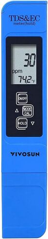 VIVOSUN TDS Tester 3-in-1 TDS EC & Temperature Meter Ultrahigh Accuracy Digital Water Quality TDS Tester (Blue) in Saudi Arabia