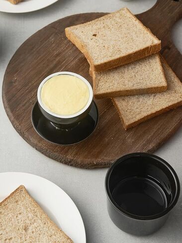 DOWAN Butter Crock for Counter, French Butter Keeper Crock with Water, Ceramic Airtight Butter Dish with Wood Knob Lid for Soft Butter, White in Kuwait