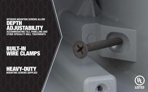 Southwire Southwire MSB1G One Gang Device Box with Depth Adjustable; Heavy Duty 42lb; Gray in Saudi Arabia