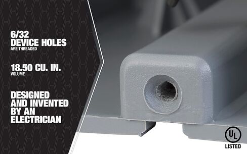 Southwire Southwire MSB1G One Gang Device Box with Depth Adjustable; Heavy Duty 42lb; Gray in Saudi Arabia
