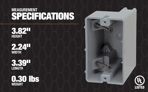 Southwire Southwire MSB1G One Gang Device Box with Depth Adjustable; Heavy Duty 42lb; Gray in Saudi Arabia