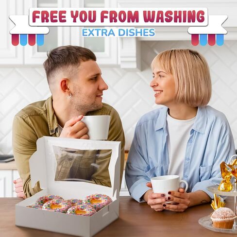 عبوة من 10 قطع بيضاء اللون مقاس 19 × 14 × 4 علبة خبز أو كعكة in Kuwait