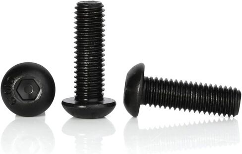 1/4-20 x 3/4" Button Head Socket Cap Screws, Allen Socket Drive, Alloy Steel Class 10.9, Fully Threaded, 100 PCS in Saudi Arabia