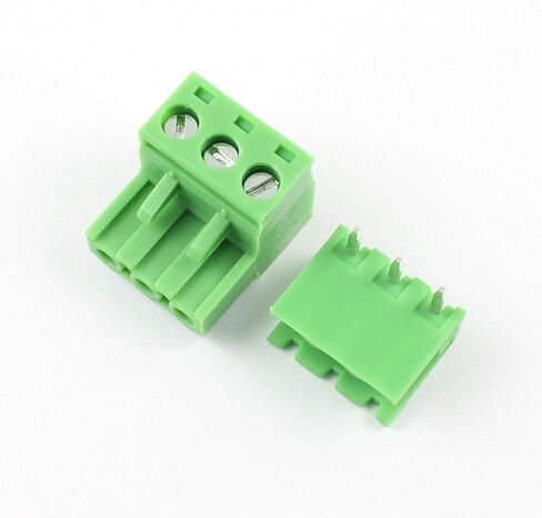 DBParts 10 مجموعات 3-Pin (3 القطب) 5.08 مللي متر الملعب الزاوية اليمنى المسمار محطة كتلة موصل PCB جبل DIY بها بنفسك in Saudi Arabia